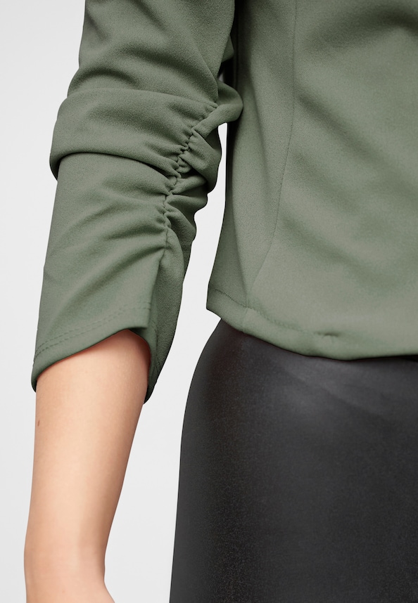 Short Blazer with ruched sleeves-5