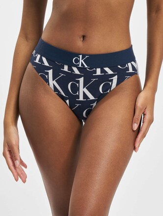 Calvin Klein Underwear Cheeky Plush Print Bikini Slip Blue