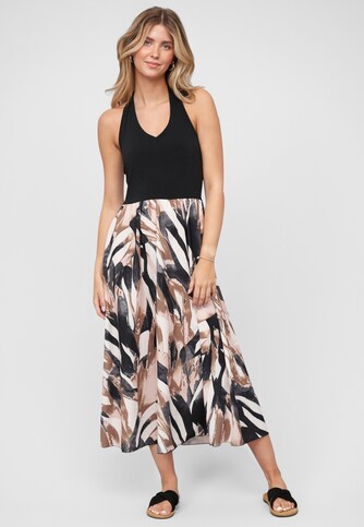 Maxi Neckholder-Dress with abstract print