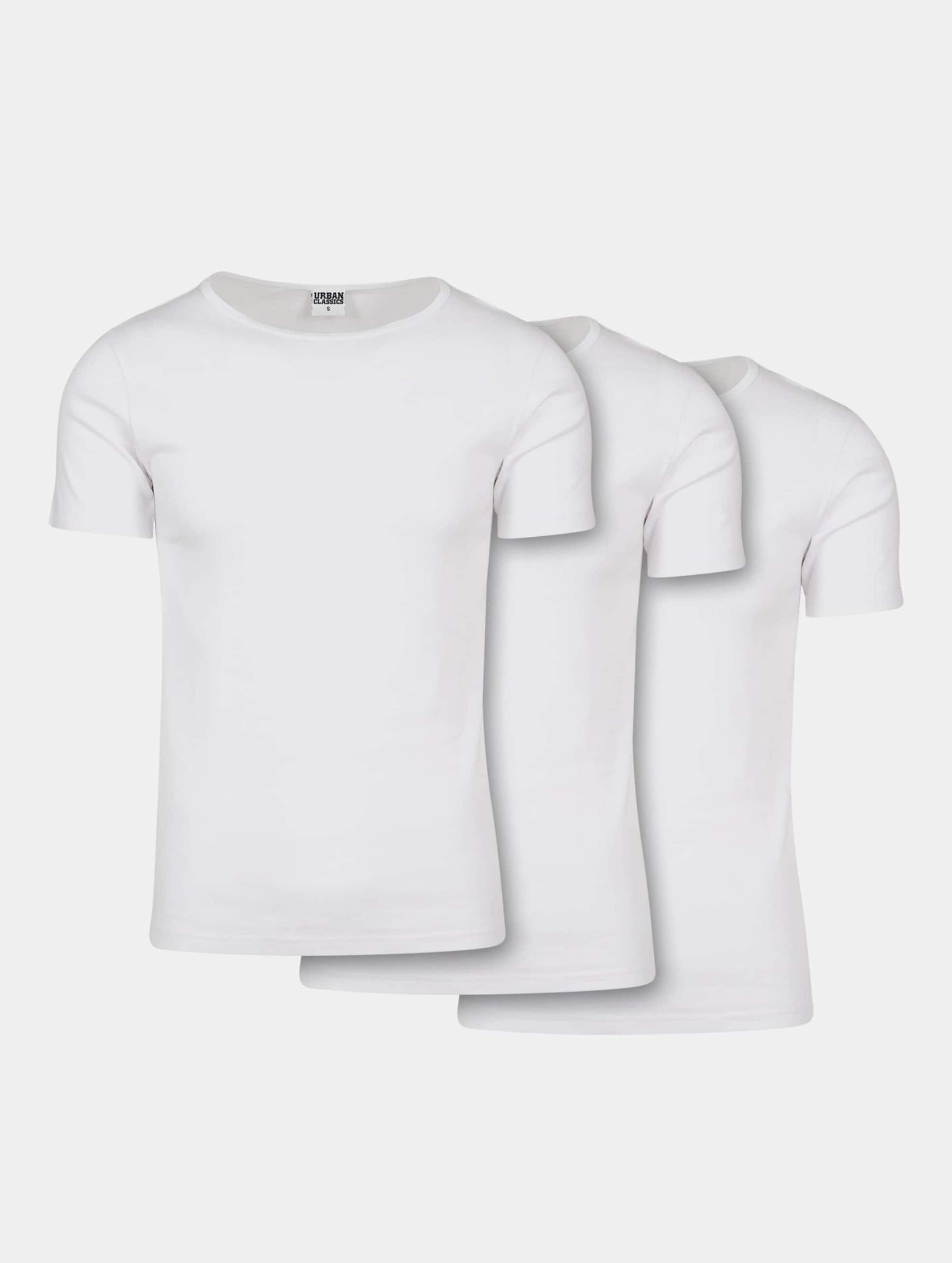 Urban Classics 3-Pack Seamless T-Shirt Mannen op kleur wit, Maat 5XL