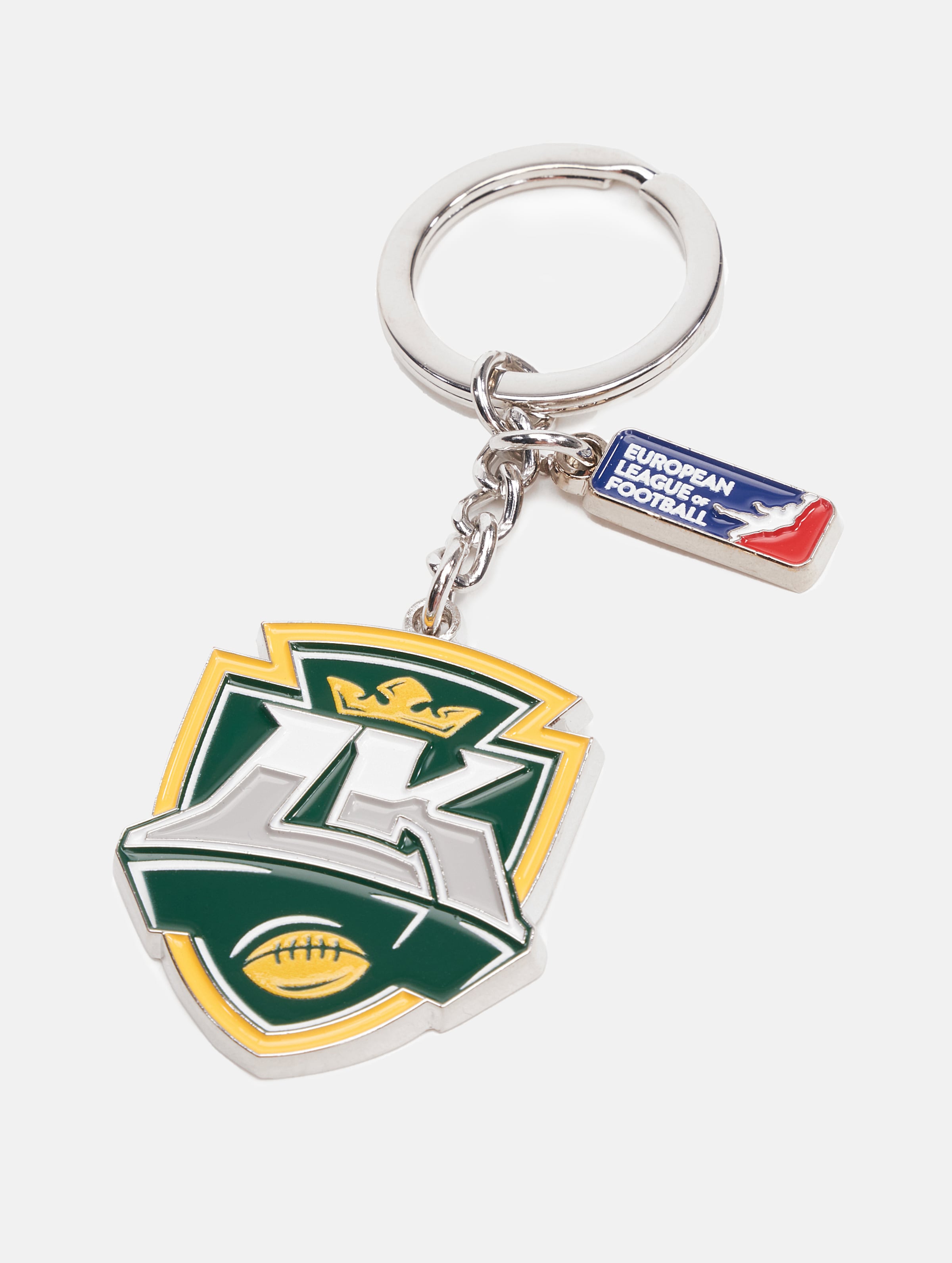 European League Of Football EFL Leipzig Kings Keychain op kleur geel, Maat ONE SIZE