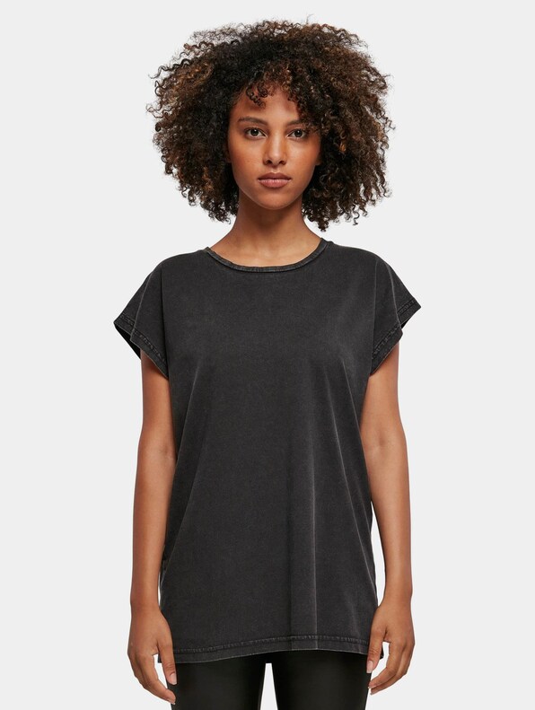 Ladies Acid Washed Extended Shoulder-2