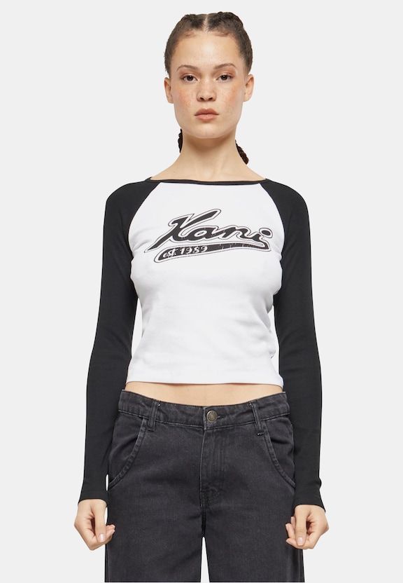KW241-043-3 KK Varsity Crop Block Rib Ls-0
