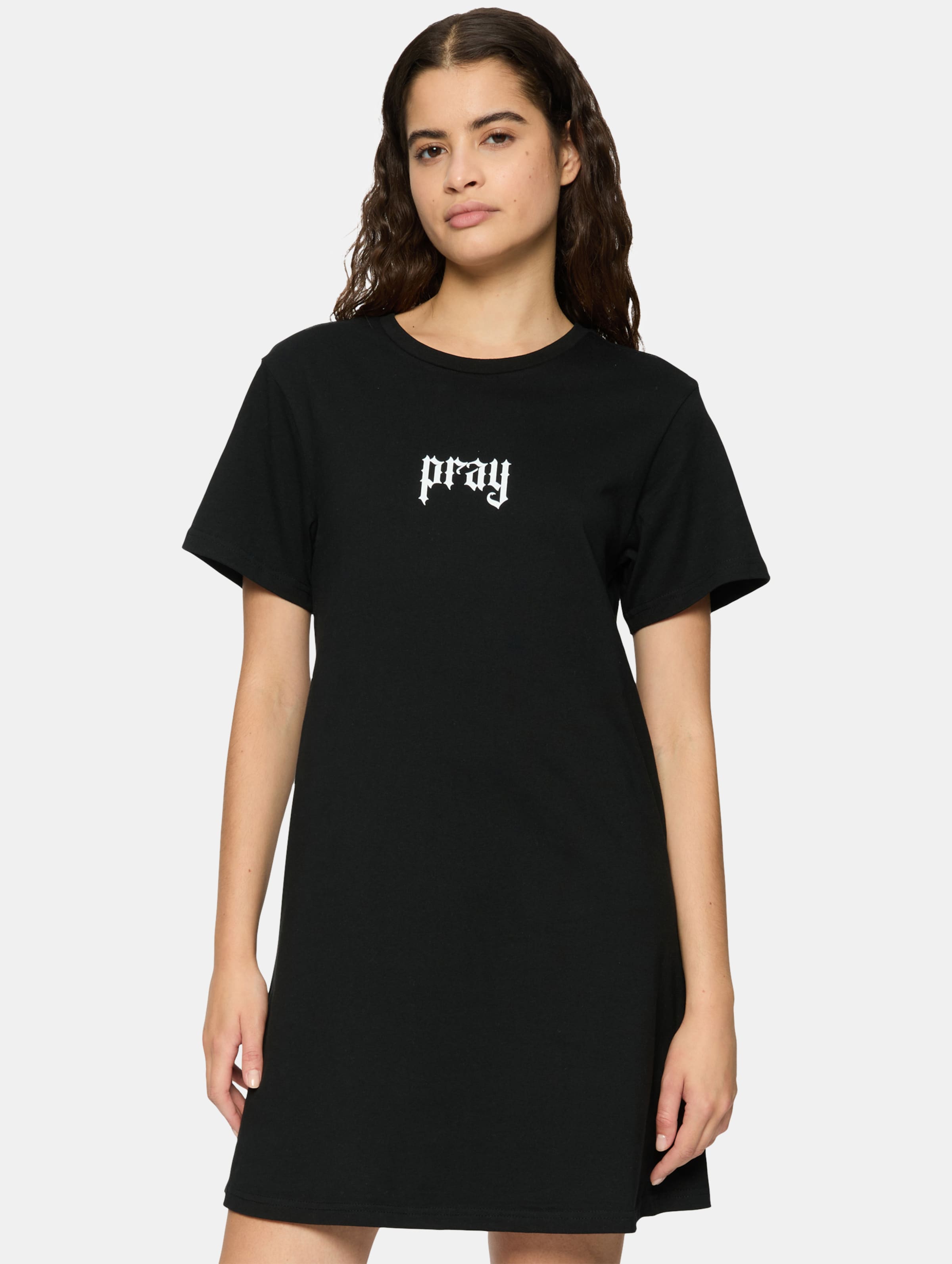 Miss Tee Praying Hands Shirtkleider Frauen,Unisex op kleur zwart, Maat L