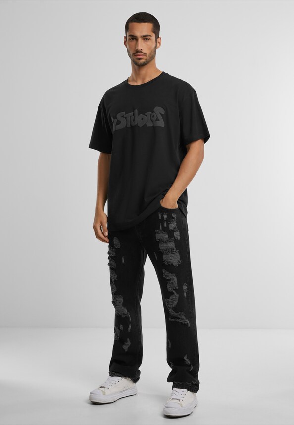 Firio Destroyed Straight Jeans-3