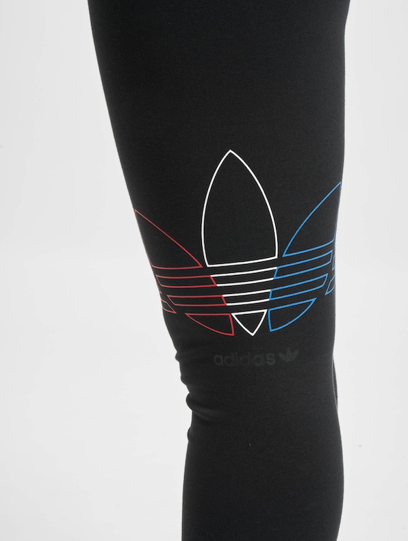 adidas Originals 3D trefoil logo leggings in black