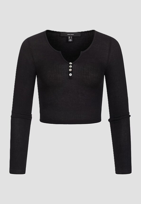 Vero Moda Damen Ribbed V-Neck-0