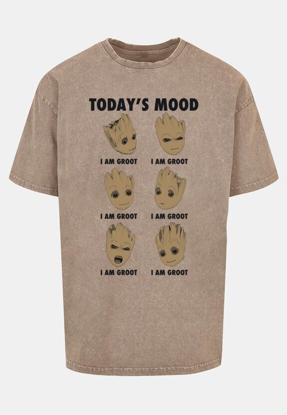 Guardians Of The Galaxy Vol 2 - Groot Todays Mood Acid Washed Oversized-2