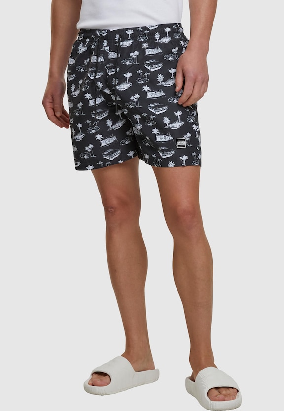 Pattern Swim Shorts-0