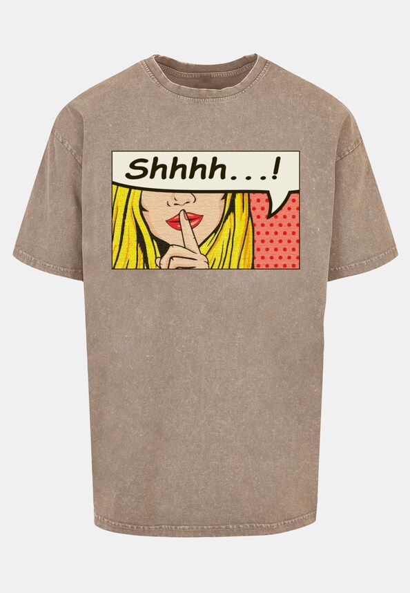 Silent Sign Comic Acid Washed Oversized Tee-4