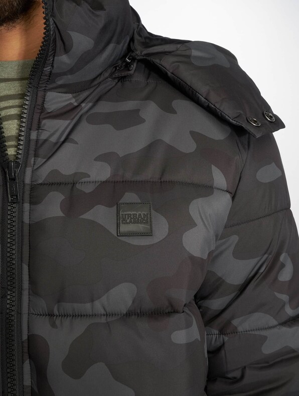 Urban Classics Hooded Camo Puffer Jackets-3