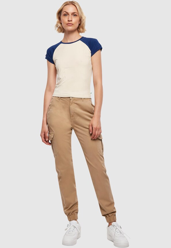 Ladies Organic Stretch Short Retro Baseball-3