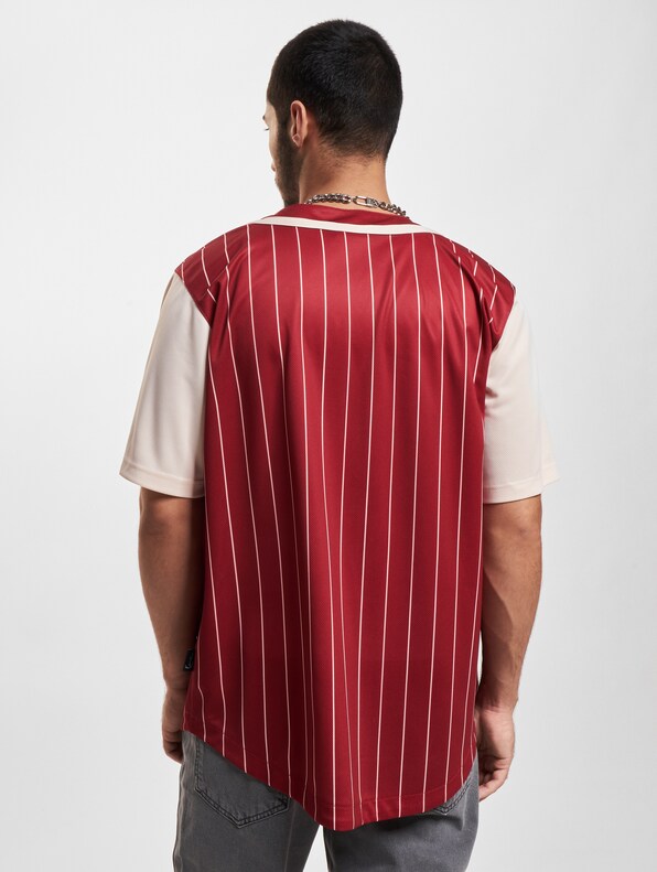 Karl Kani Trekking Block Pinstripe Baseball T-Shirts-1