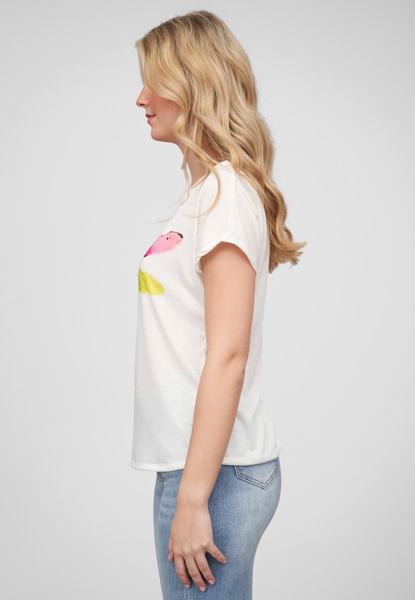 Cloud5ive Damen Viskose T-Shirt mit Libellen Print-2