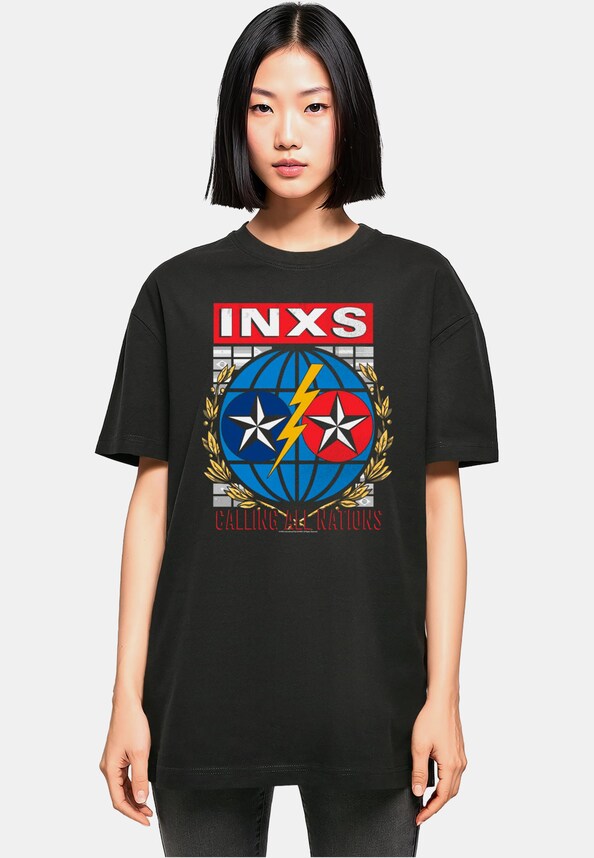 Ladies INXS - Calling All Nations Oversized Boyfriend Tee-0