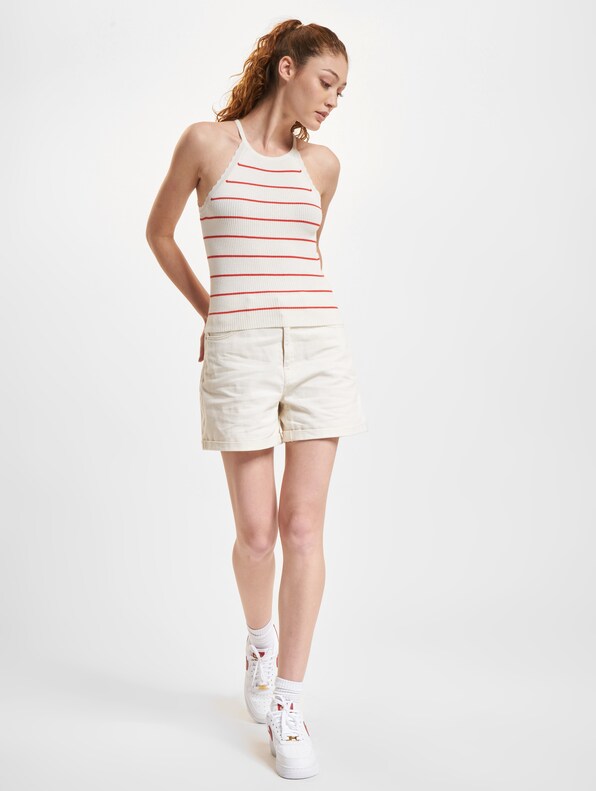 Gemma Sleeveless Scallop Stripe O-Neck -5