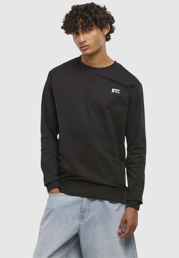 NYC Wording EMB Light Crew Sweatshirt-0