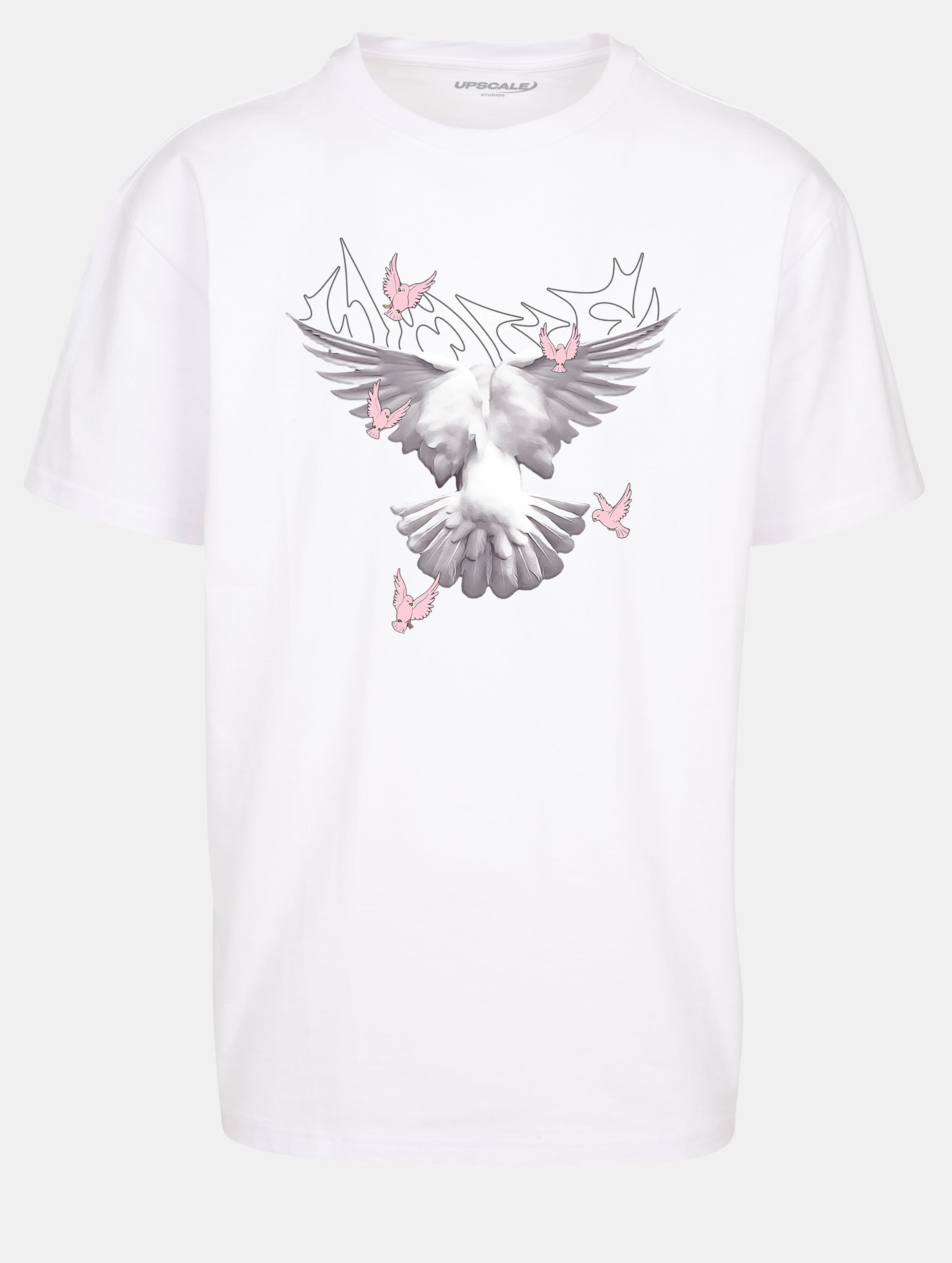 Mister Tee - Doves Oversize Heren T-shirt - 5XL - Wit