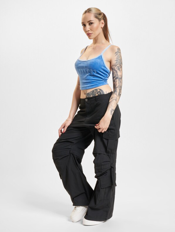 Contrast Tyra Velour Crop-5