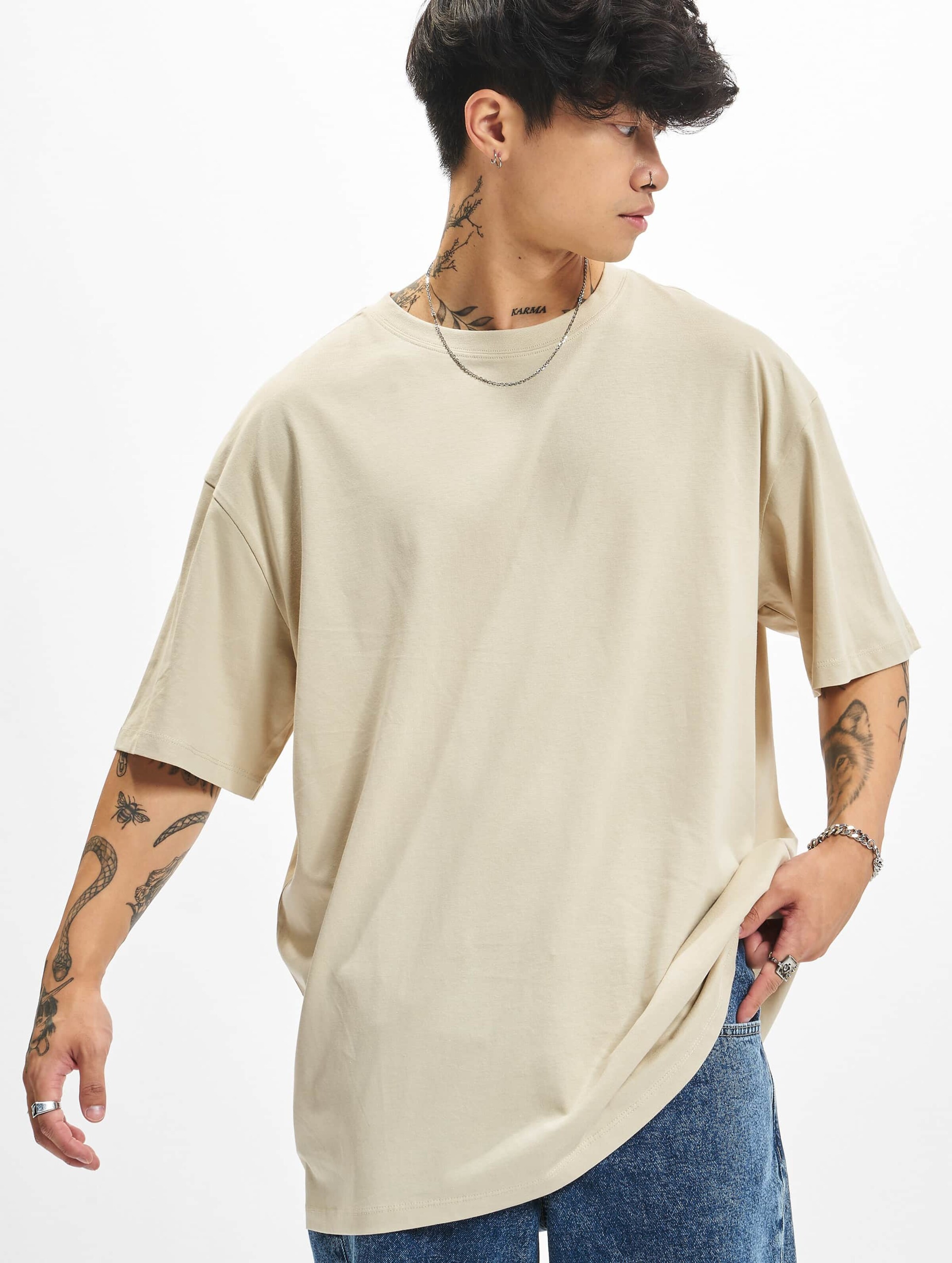 Urban Classics Organic Basic Tee Männer,Unisex op kleur beige, Maat S