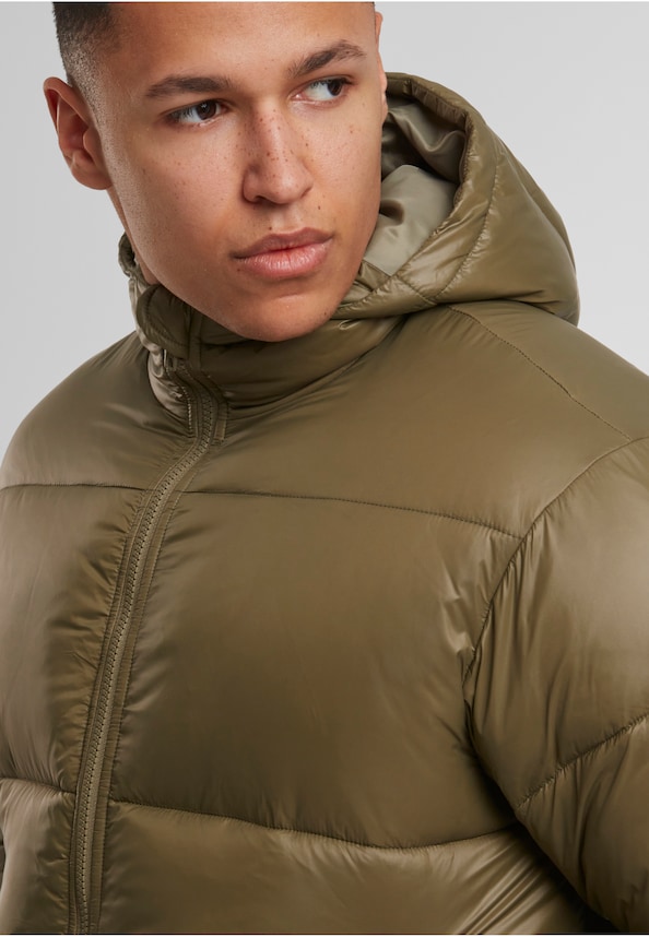 Shiny Puffer Jacket With Hood-3