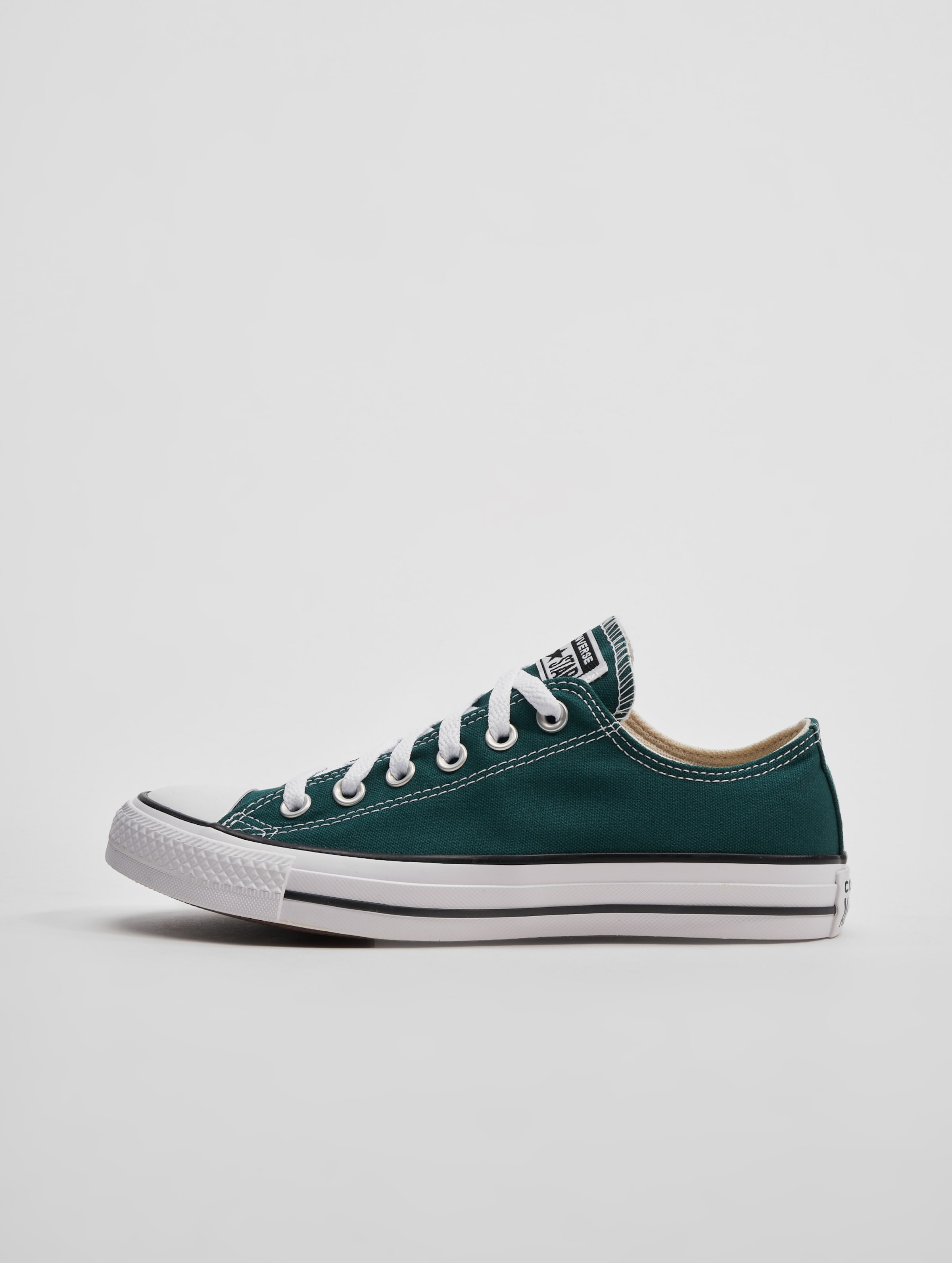 Dark atomic teal top converse low top