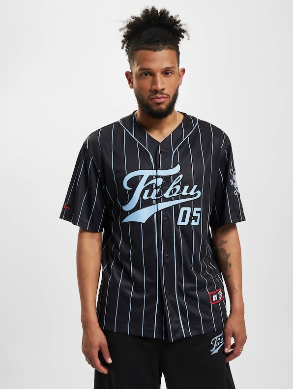 FM232-003-1 FUBU Varsity Pinstripe Baseball Jersey-2