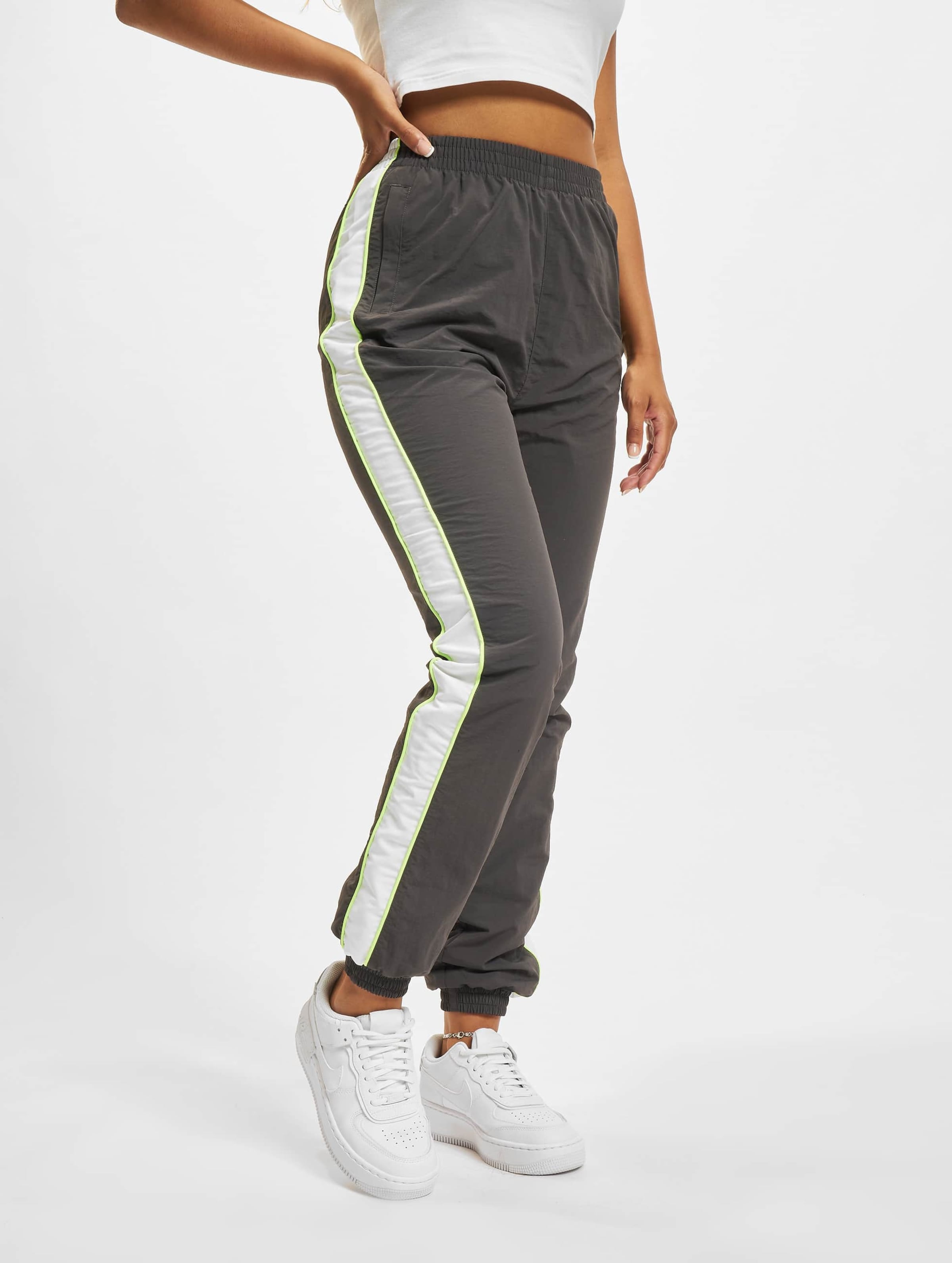 Urban Classics Ladies Piped Track Pants Vrouwen op kleur grijs, Maat S