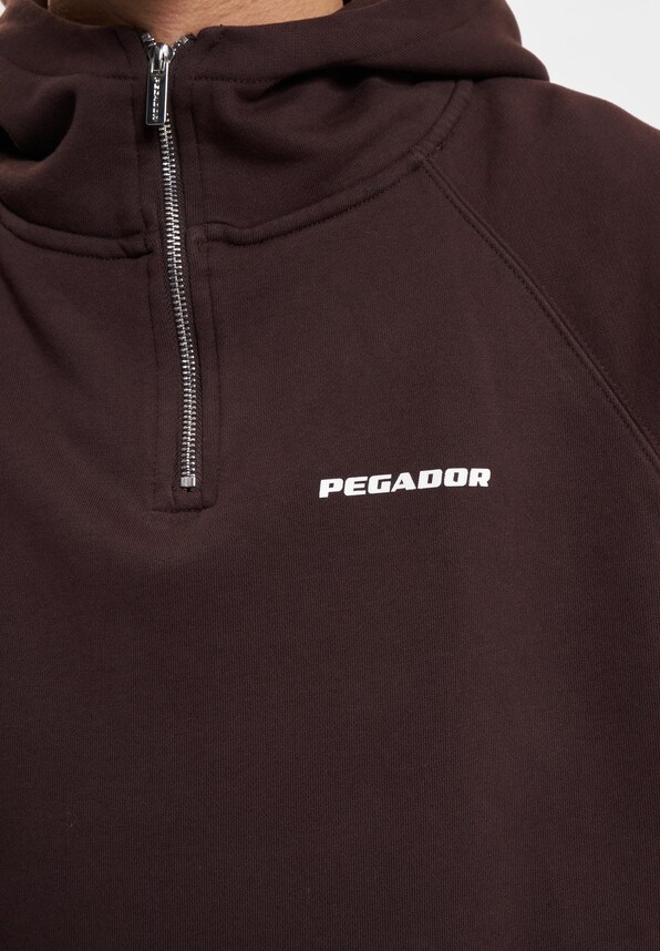 PEGADOR Logo Oversized Halfzip Hoodies-2