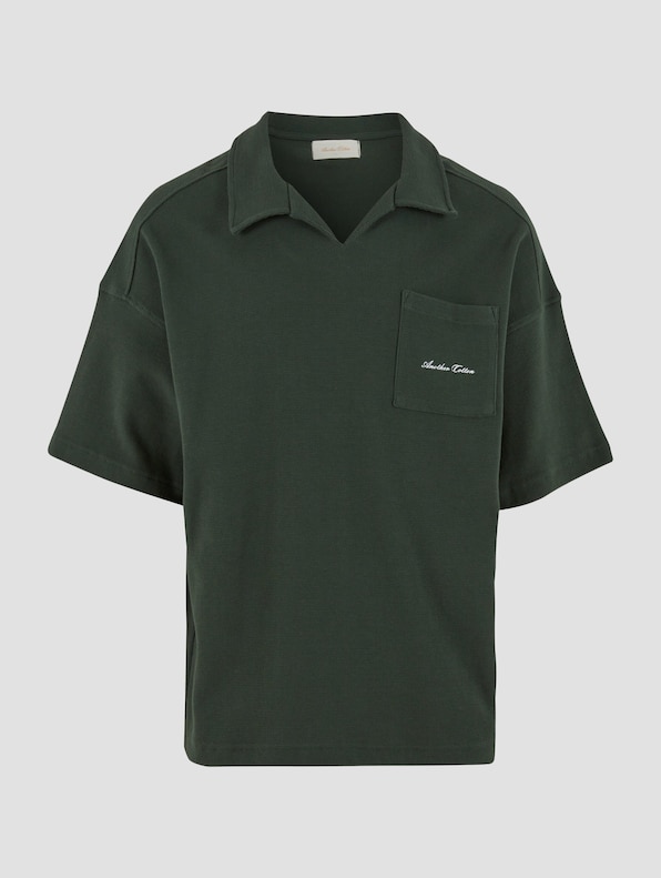 Another Cotton Lab Another Waffle Oversized Polo Shirt-4