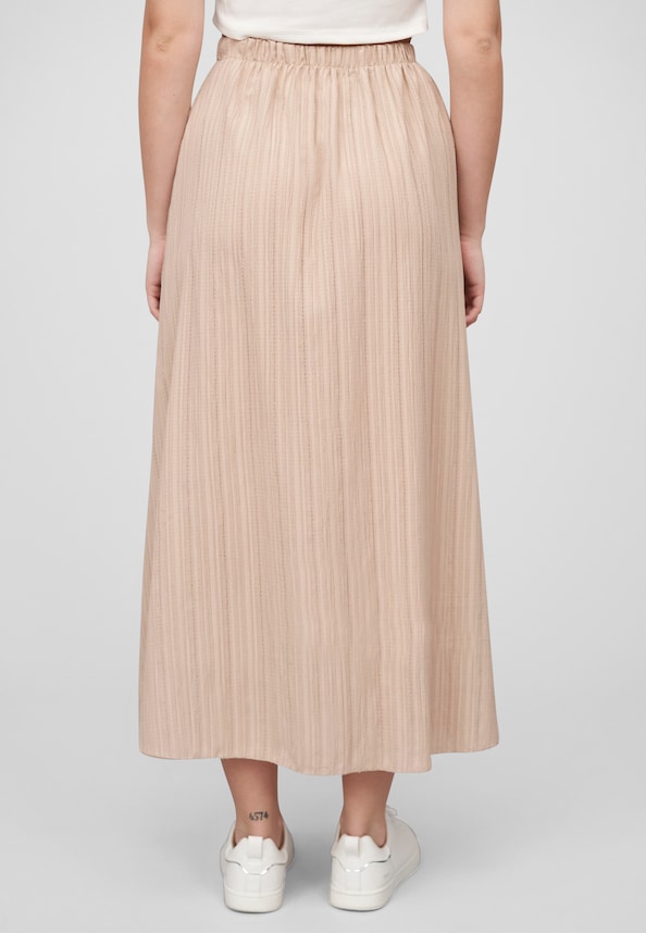 Cloud5ive Damen Longform Rock mit Strukturmuster und Gummibund-1