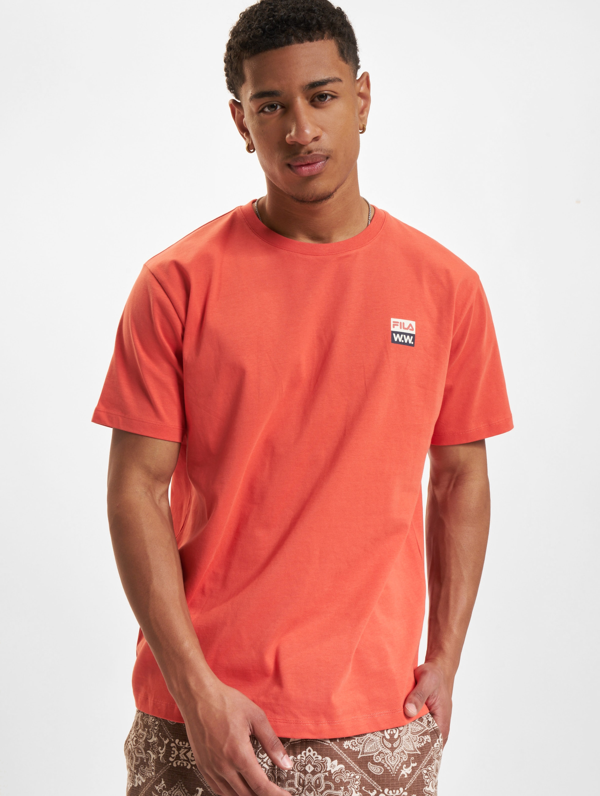 FILA Fila X Wood BORIS T-Shirt Männer,Unisex op kleur oranje, Maat L