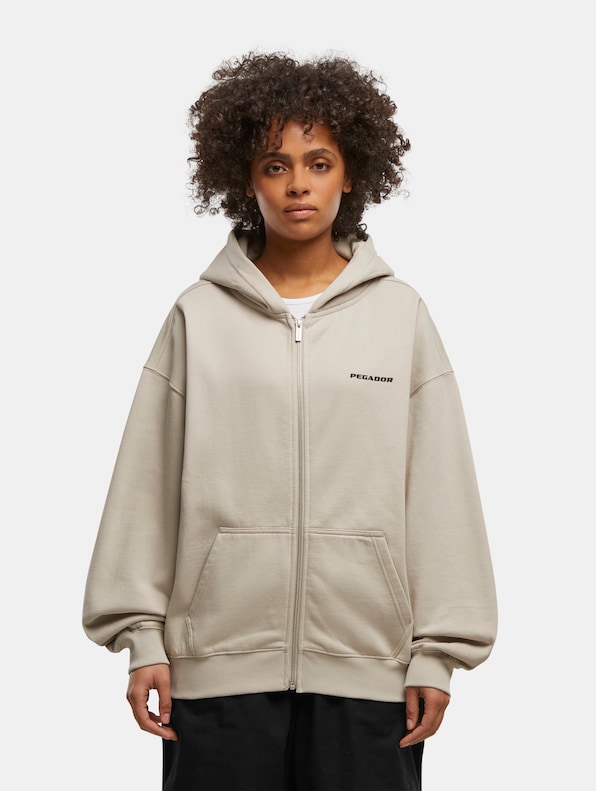 PEGADOR Clarita Oversized Sweat Zip Hoodies-2