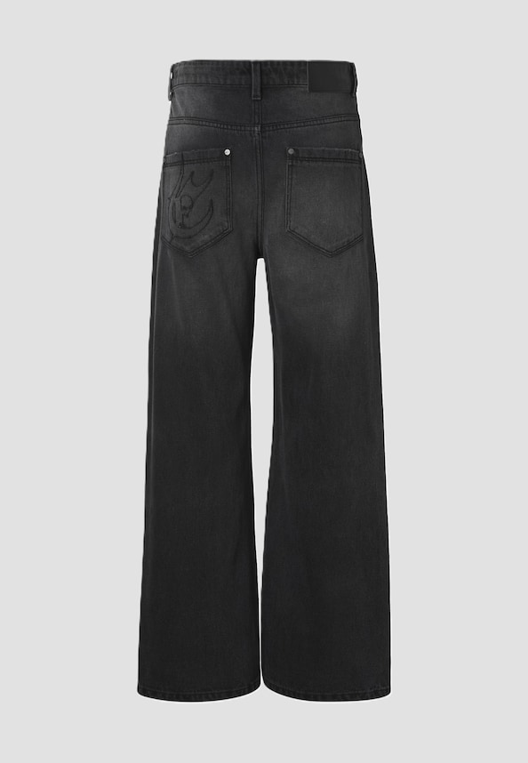 TRIBAL DISTRESSED PRINT BOOTCUT VINTAGE DENIM-4
