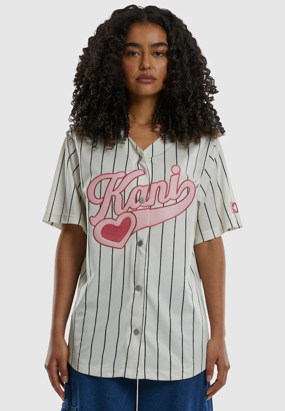 KW251-028-1 Varsity Heart Pinstripe Baseball Shirt-2