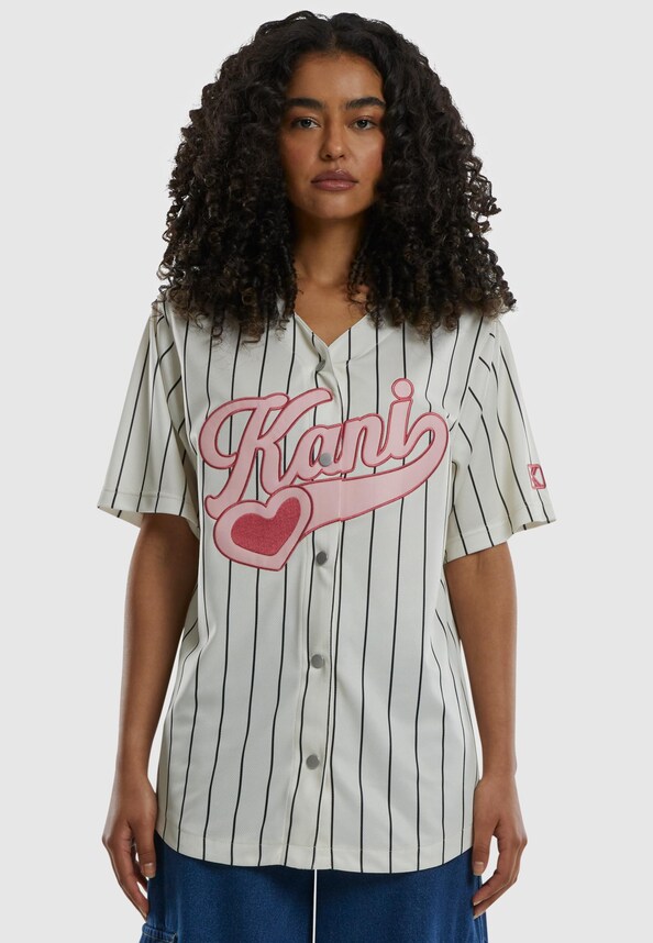 KW251-028-1 Varsity Heart Pinstripe Baseball Shirt-2