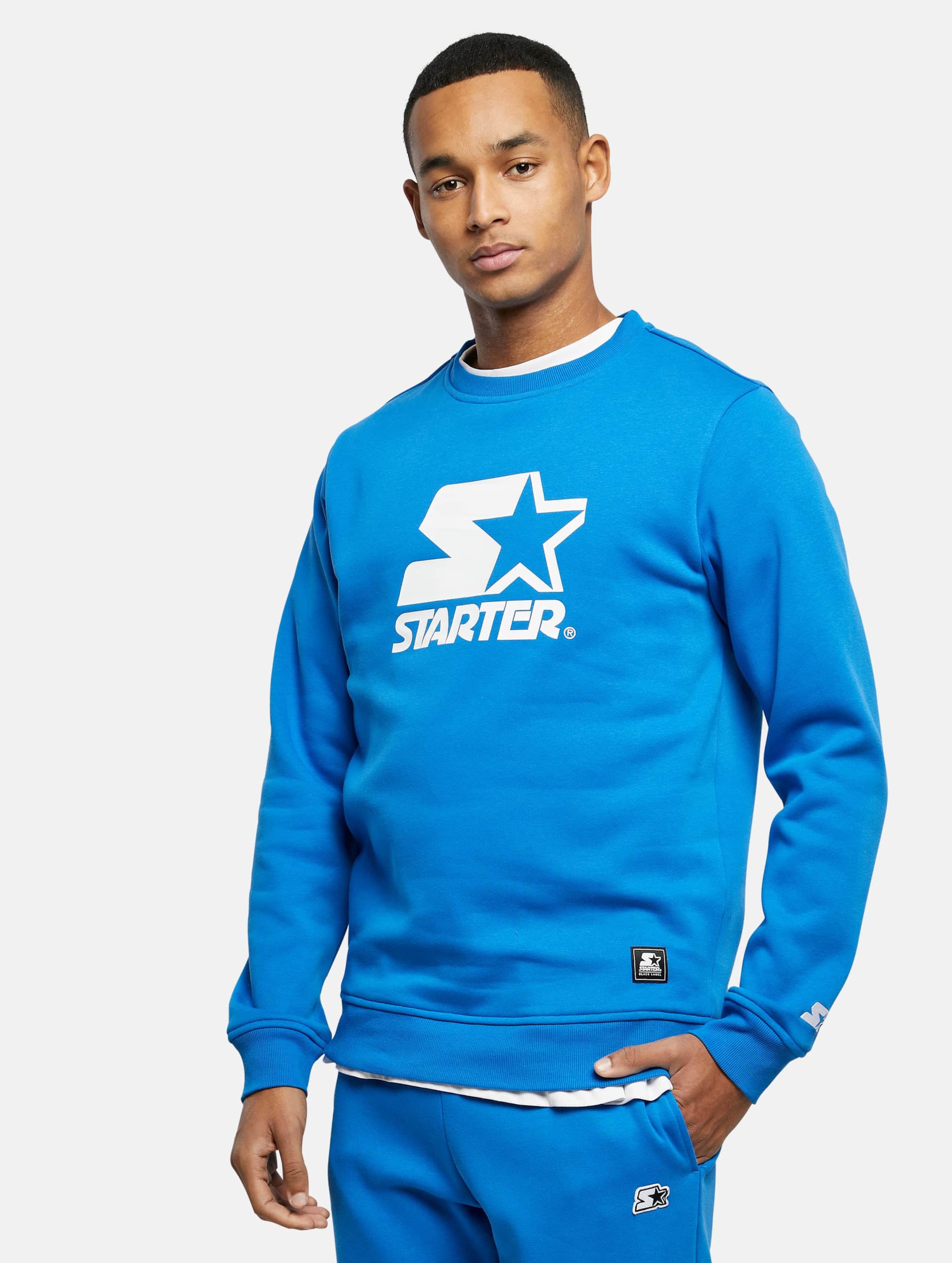 Starter Black Label - Logo Crewneck sweater/trui - M - Blauw