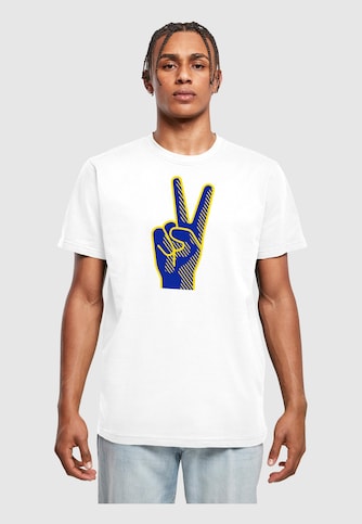 Peace - Victory Hand T-Shirt Round Neck