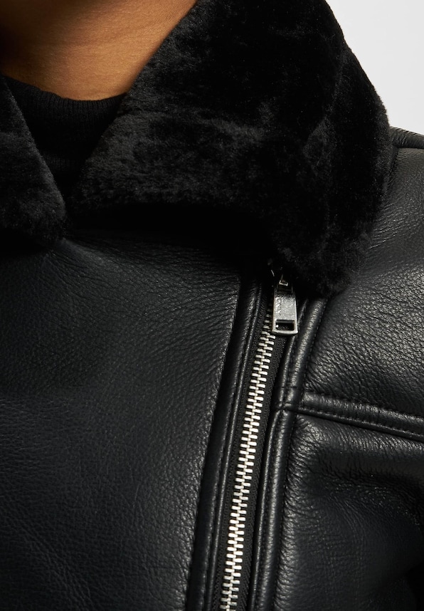 Agnete Faux Leather Biker-6
