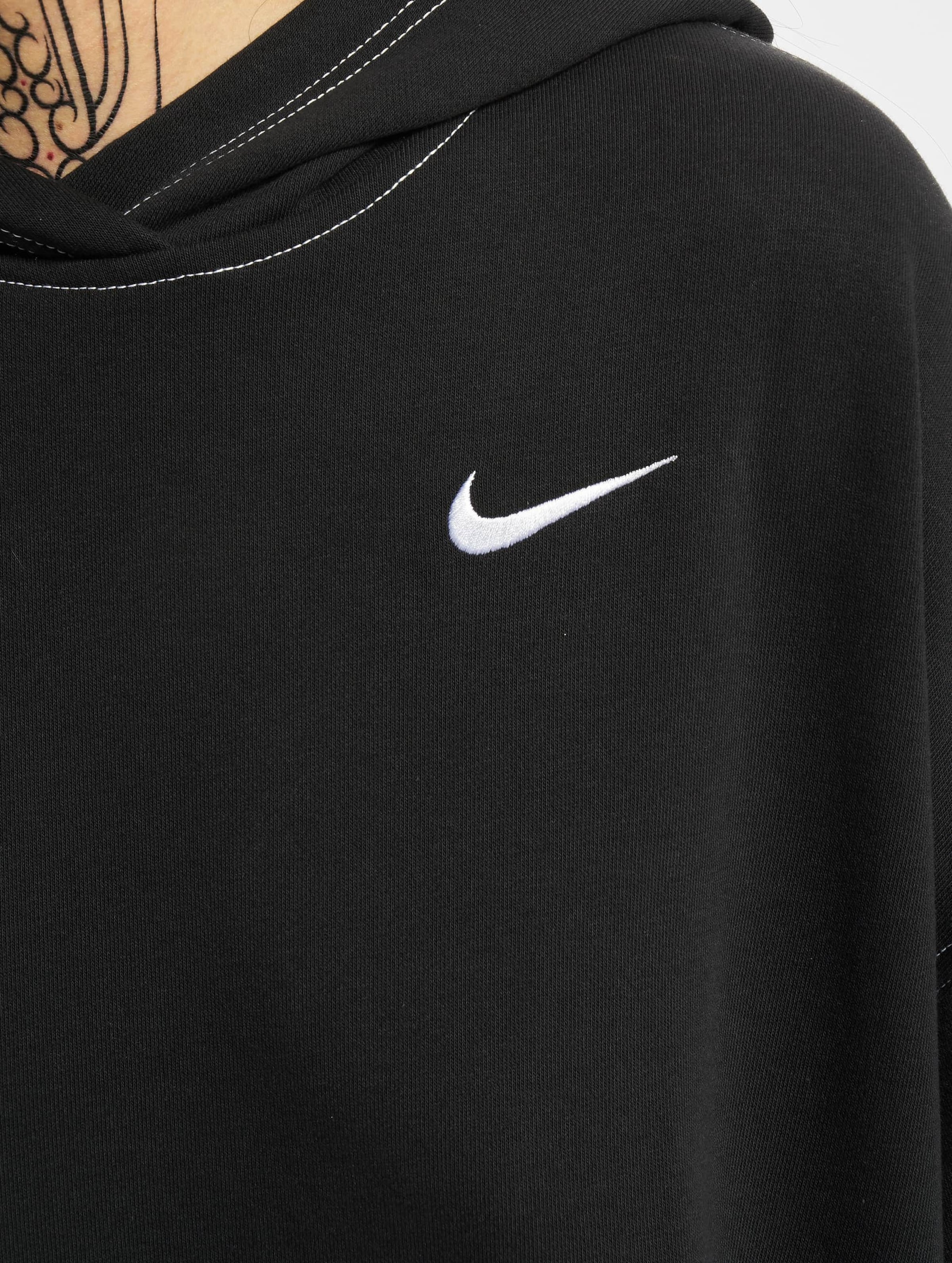 Nike black mini discount swoosh oversized hoodie