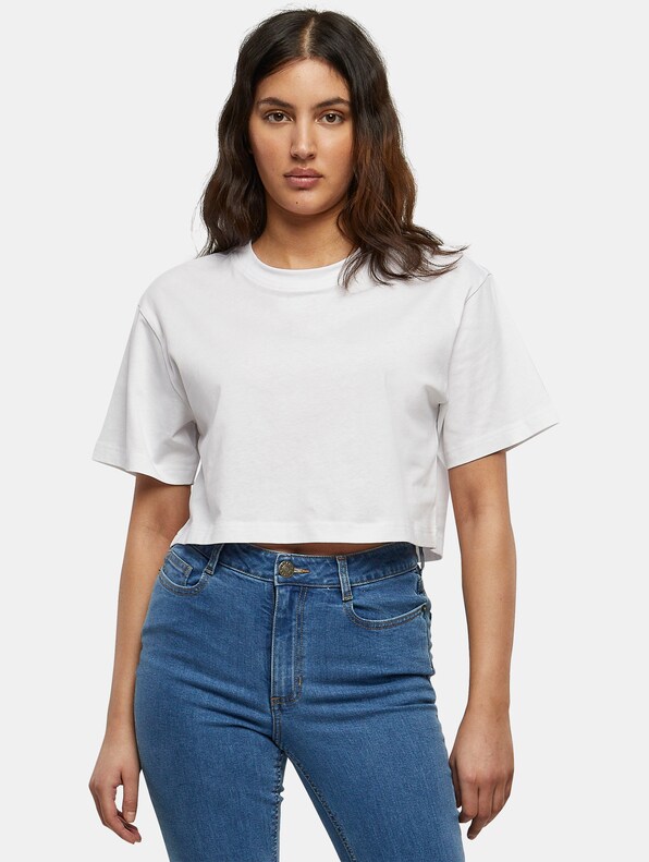 Build Your Brand Ladies Short Oversized Tee-0