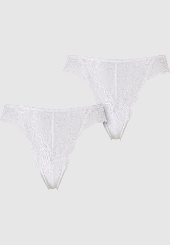 Ladies Allover Lace Tanga 2-Pack-6