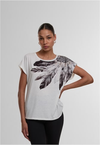 Cloud5ive Damen Viskose T-Shirt mit Traumfänger Print