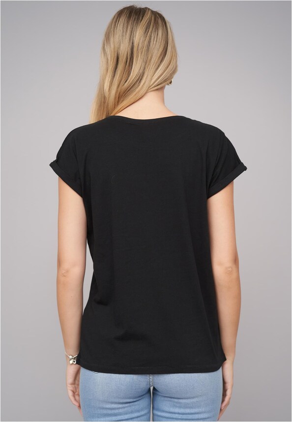 Ladies Wildflower Black Tee-1