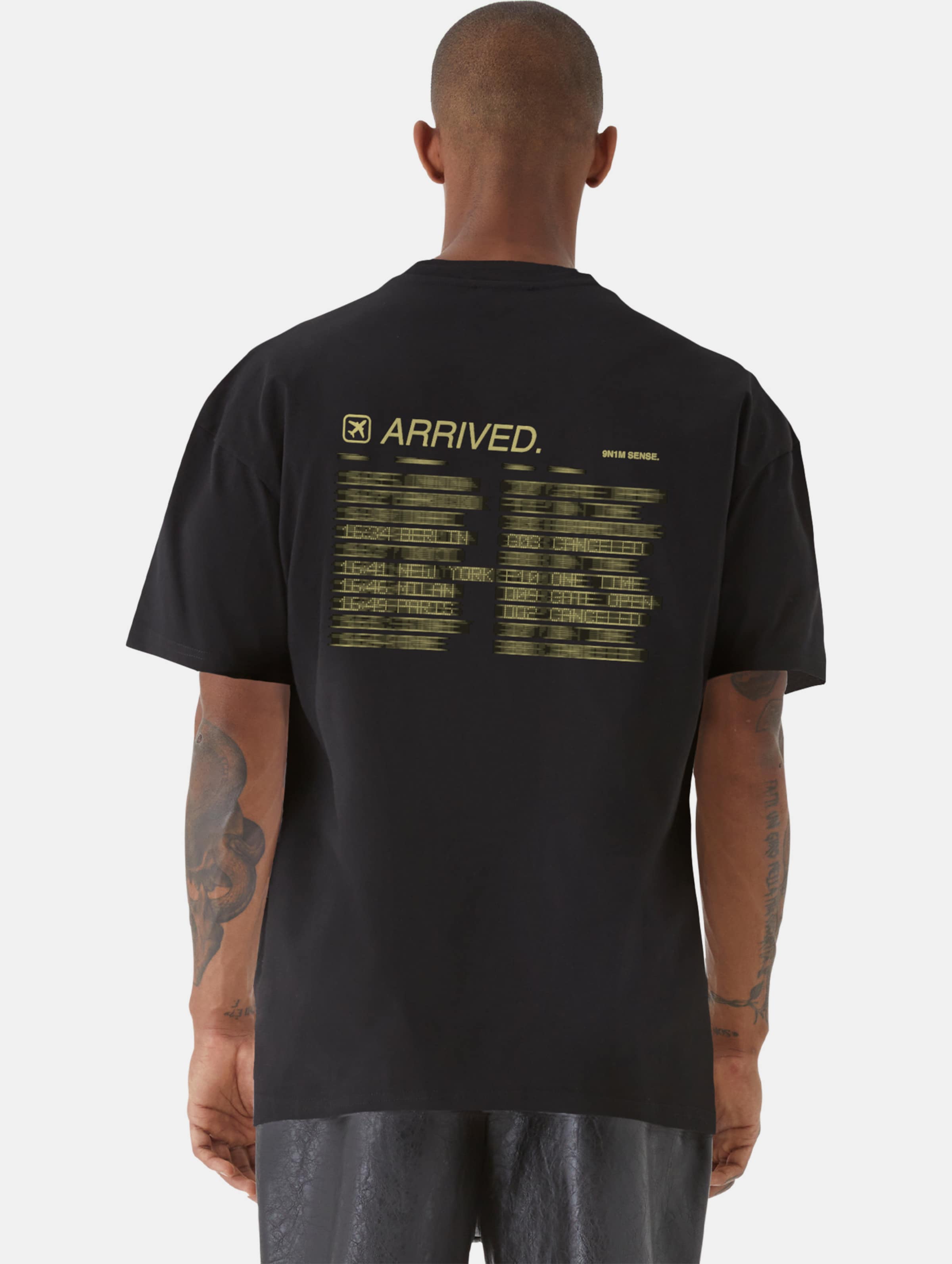 9N1M SENSE ARRIVED T-Shirt Männer,Unisex op kleur zwart, Maat L