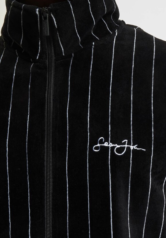 Sean John Script Logo Pinstripe Velours-4