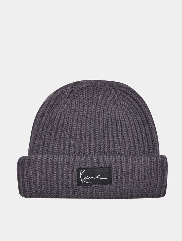 KA223-008-14 Signature Fisherman Beanie anthracite-0