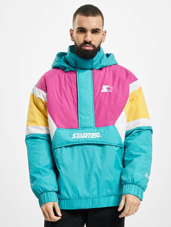 Color Block Half Zip Retro-2