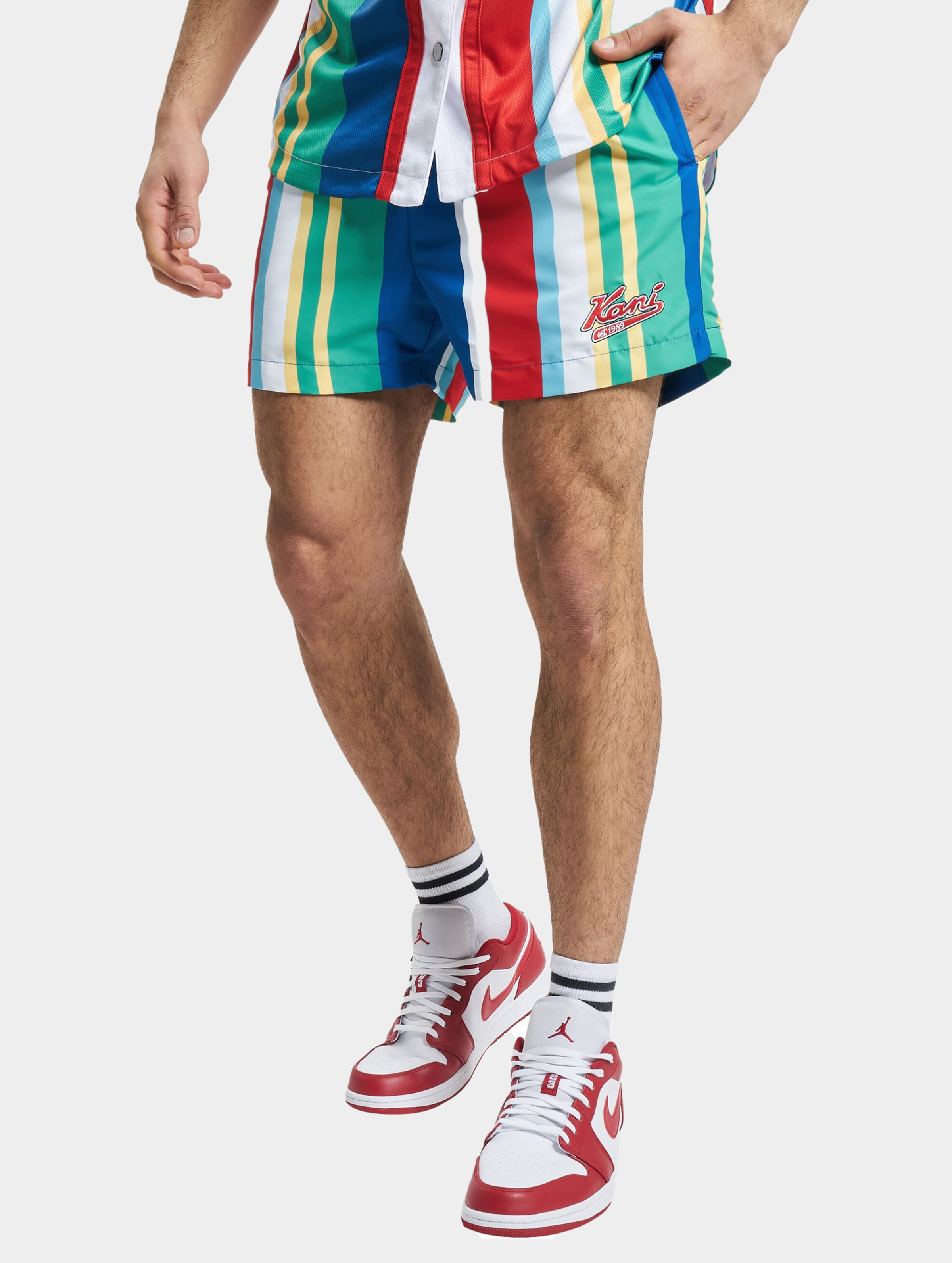 Karl Kani KK Varsity Striped Boardshorts Männer,Unisex op kleur kleurrijk, Maat XXL