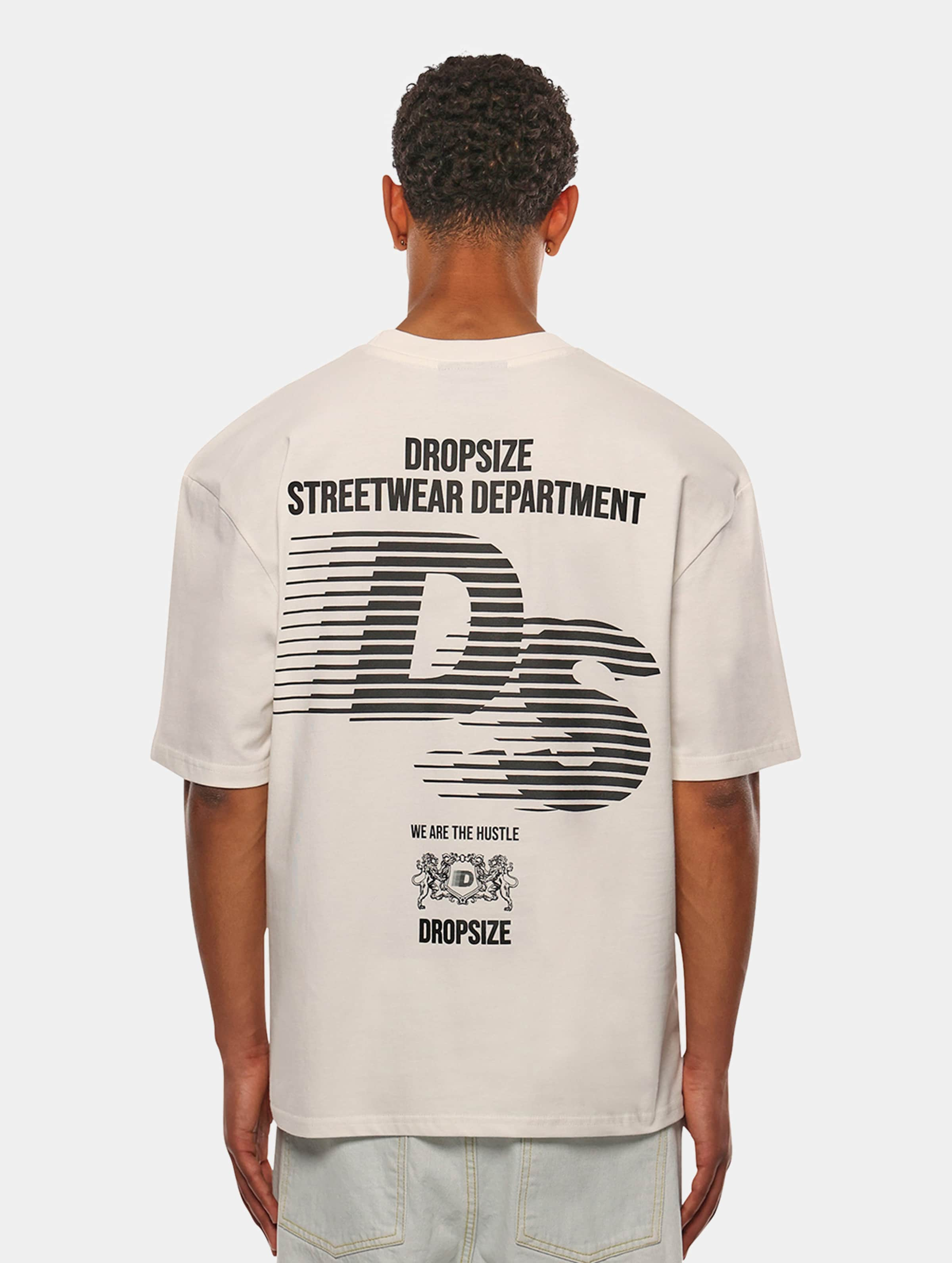 Dropsize Heavy Oversize Streetwear Department T-Shirts op kleur beige, Maat XS